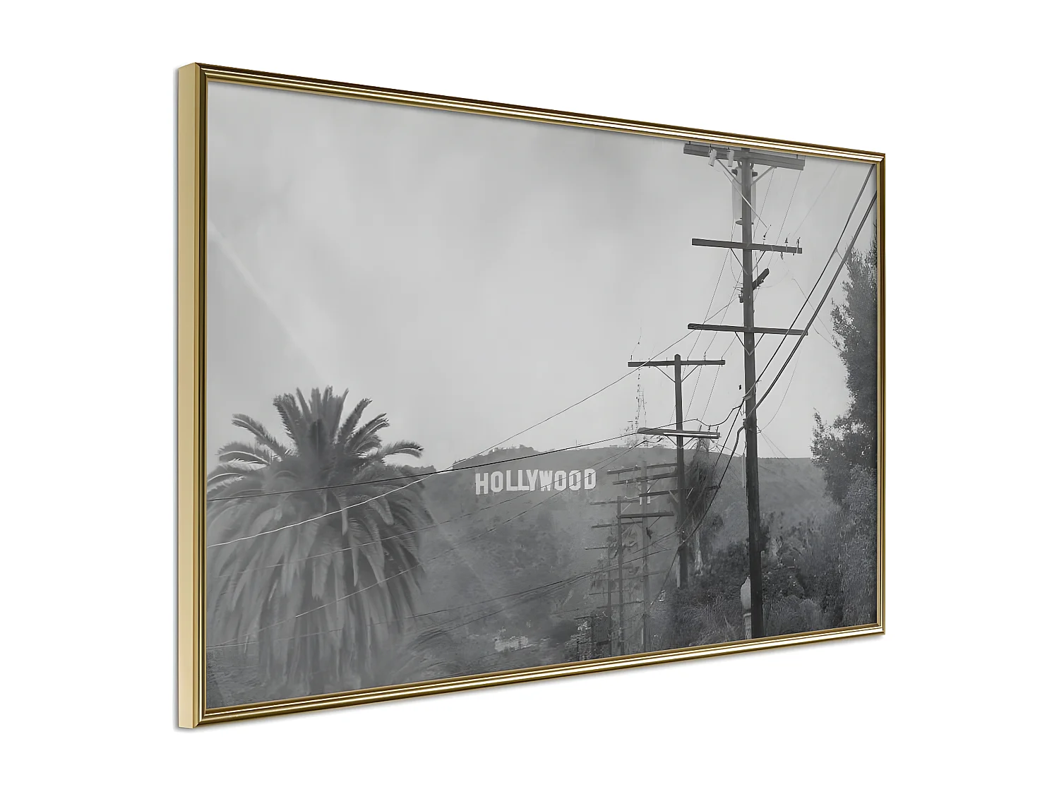 Affiche Murale Encadrée "Old Hollywood" 45 x 30 cm Or