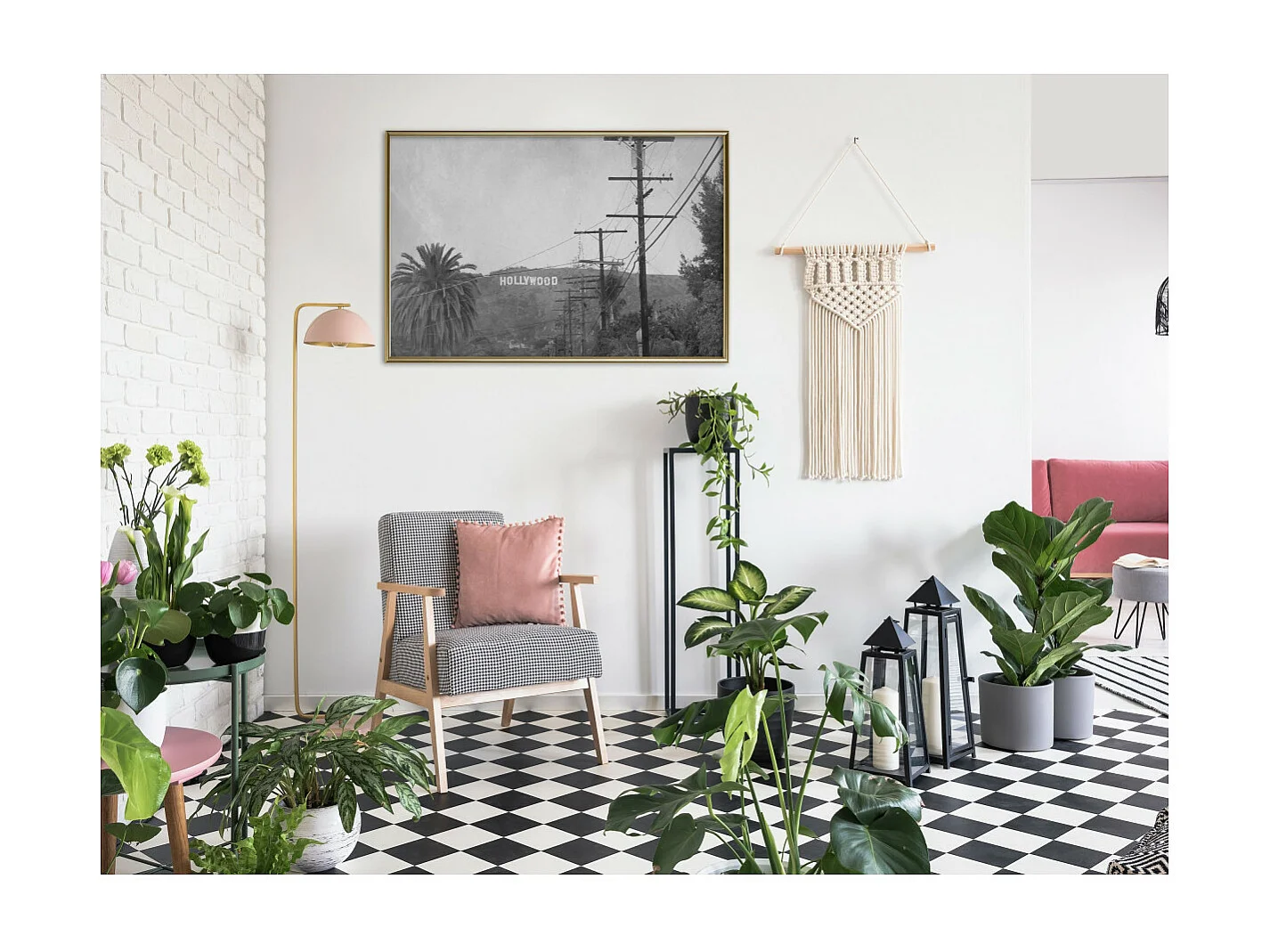 Affiche Murale Encadrée "Old Hollywood" 90 x 60 cm Or