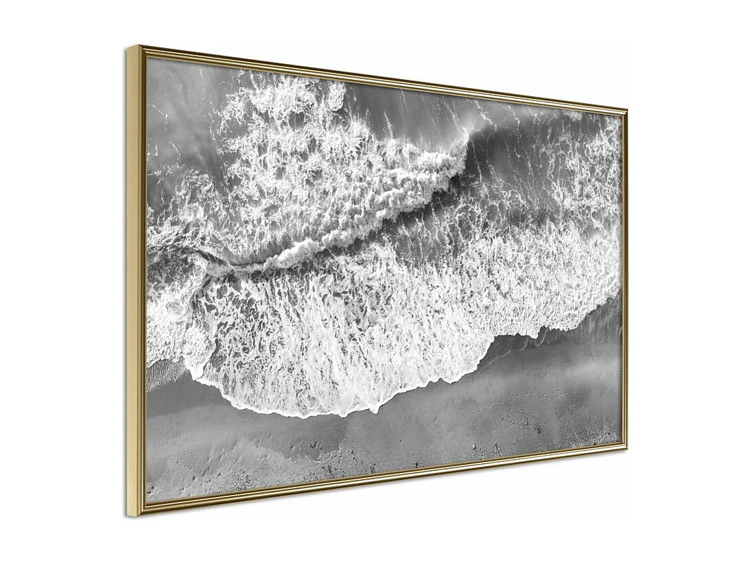 Affiche Murale Encadrée "Power of the Sea" 60 x 40 cm Or