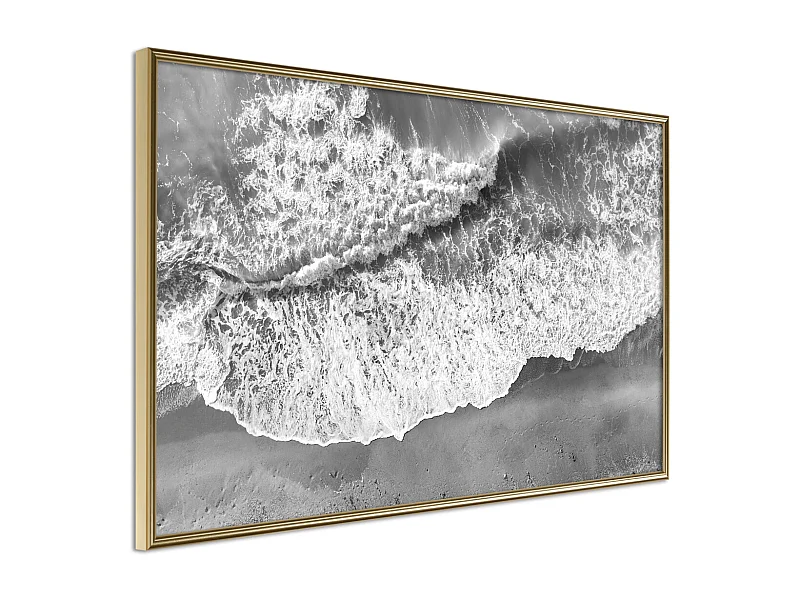 Affiche Murale Encadrée "Power of the Sea" 60 x 40 cm Or