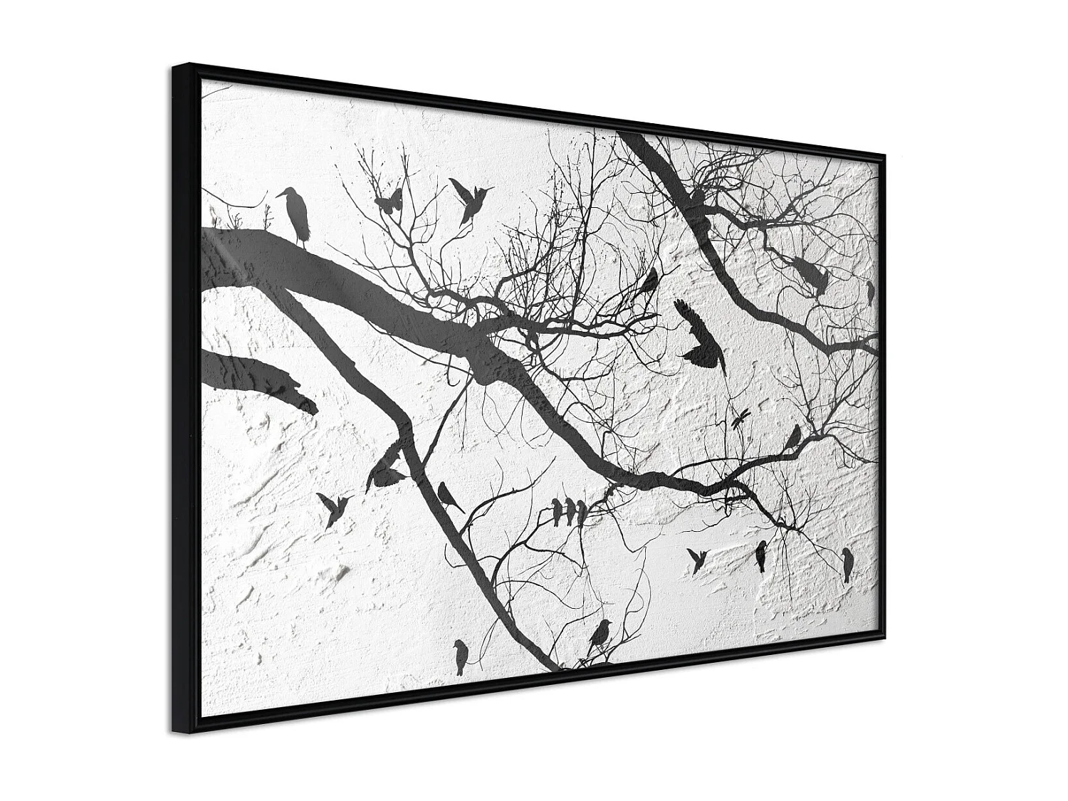 Affiche Murale Encadrée "Twitter II" 60 x 40 cm Noir