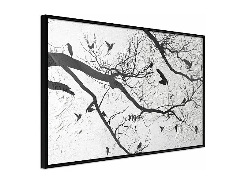 Affiche Murale Encadrée "Twitter II" 30 x 20 cm Noir