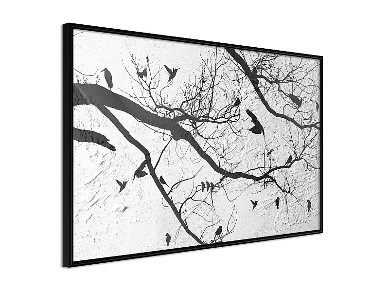 Affiche Murale Encadrée "Twitter II" 30 x 20 cm Noir