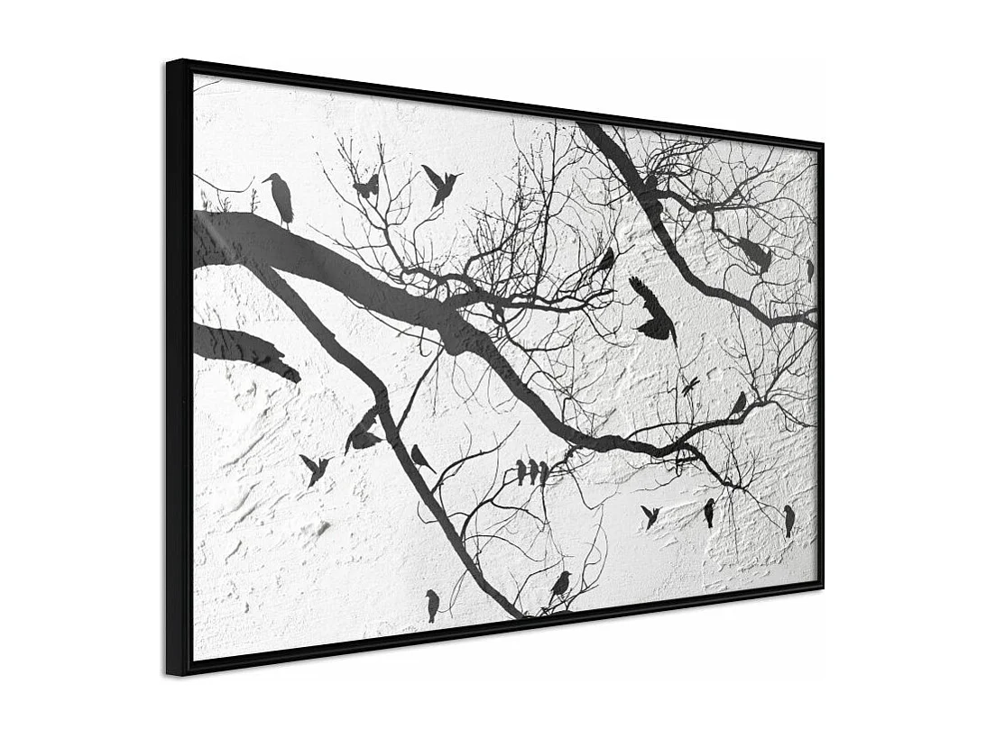 Affiche Murale Encadrée "Twitter II" 90 x 60 cm Noir