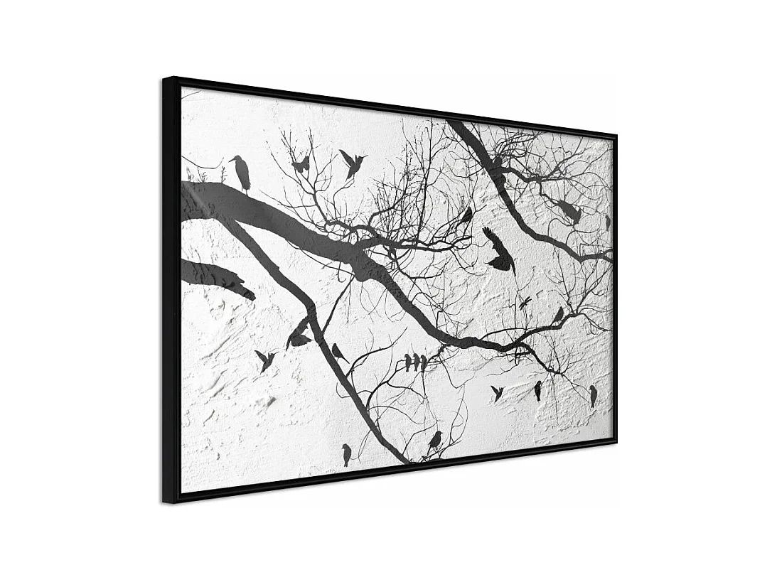 Affiche Murale Encadrée "Twitter II" 90 x 60 cm Noir