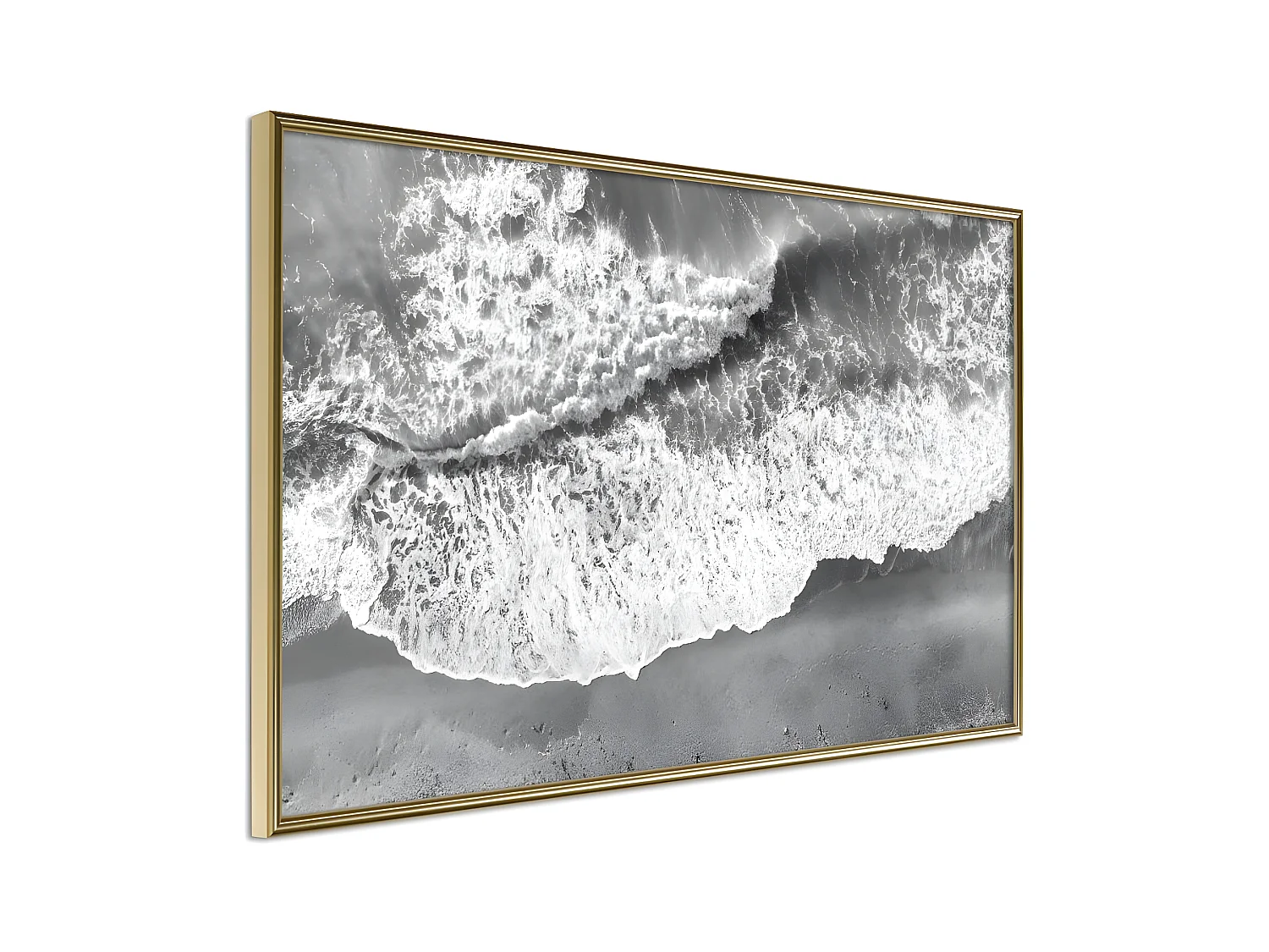 Affiche Murale Encadrée "Power of the Sea" 90 x 60 cm Or