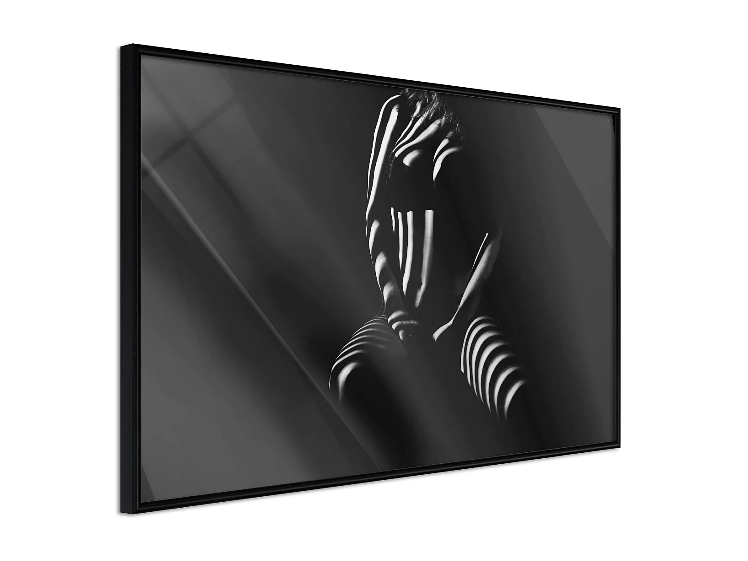 Affiche Murale Encadrée "Blinds Shadow" 30 x 20 cm Noir