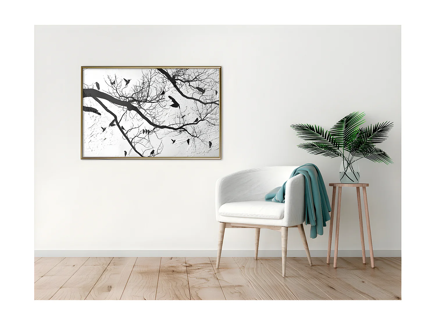 Affiche Murale Encadrée "Twitter II" 90 x 60 cm Or