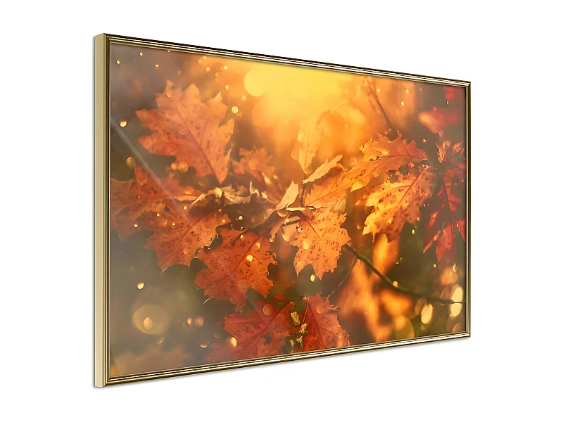 Affiche Murale Encadrée "Golden Autumn" 30 x 20 cm Or