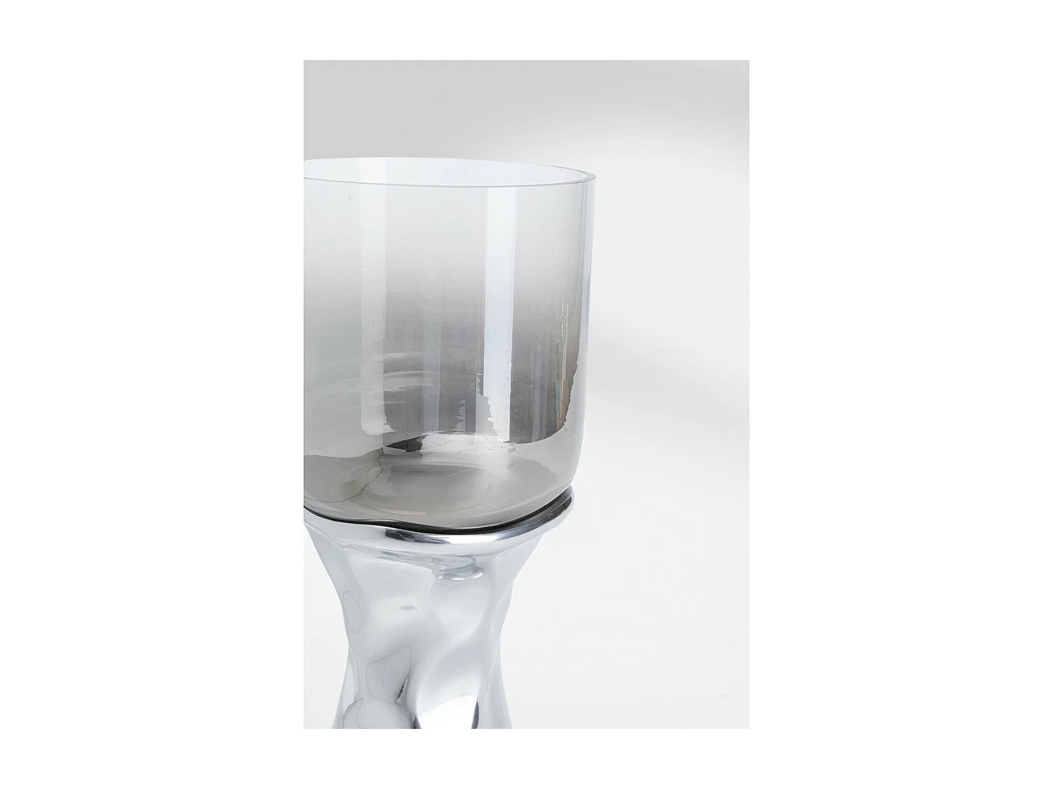 Portacandele Jade argento 33cm