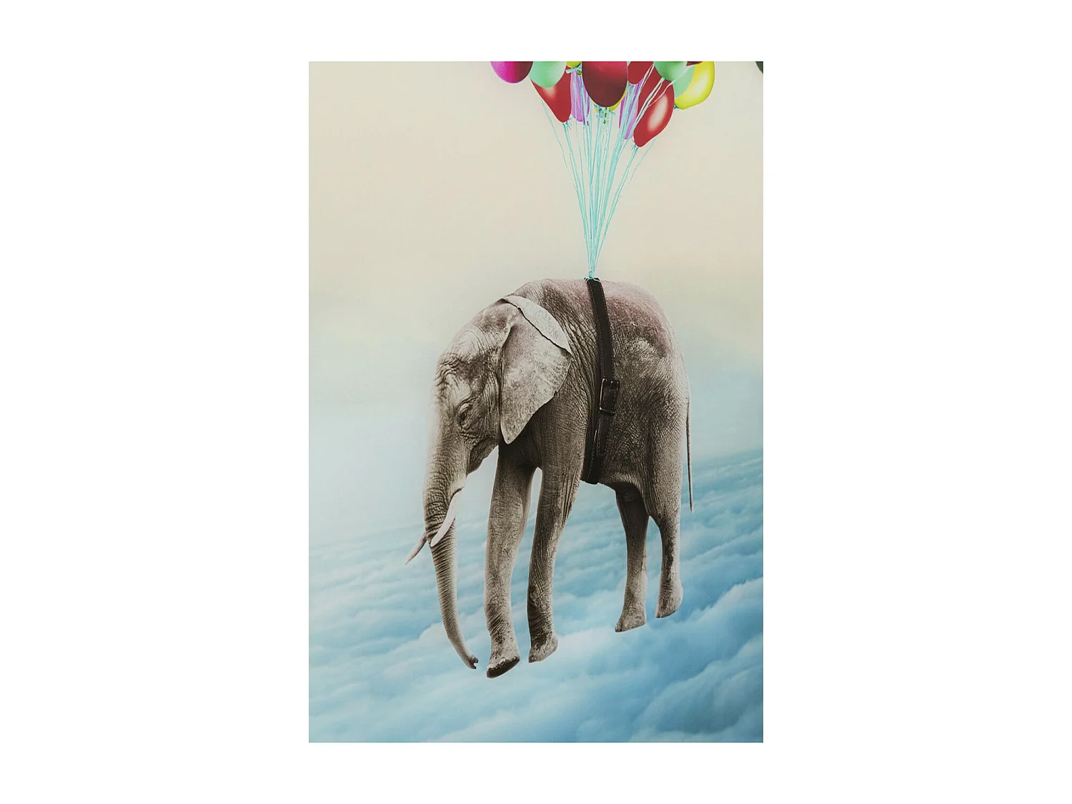 Tableau en verre Balloon Elephant 100x150cm