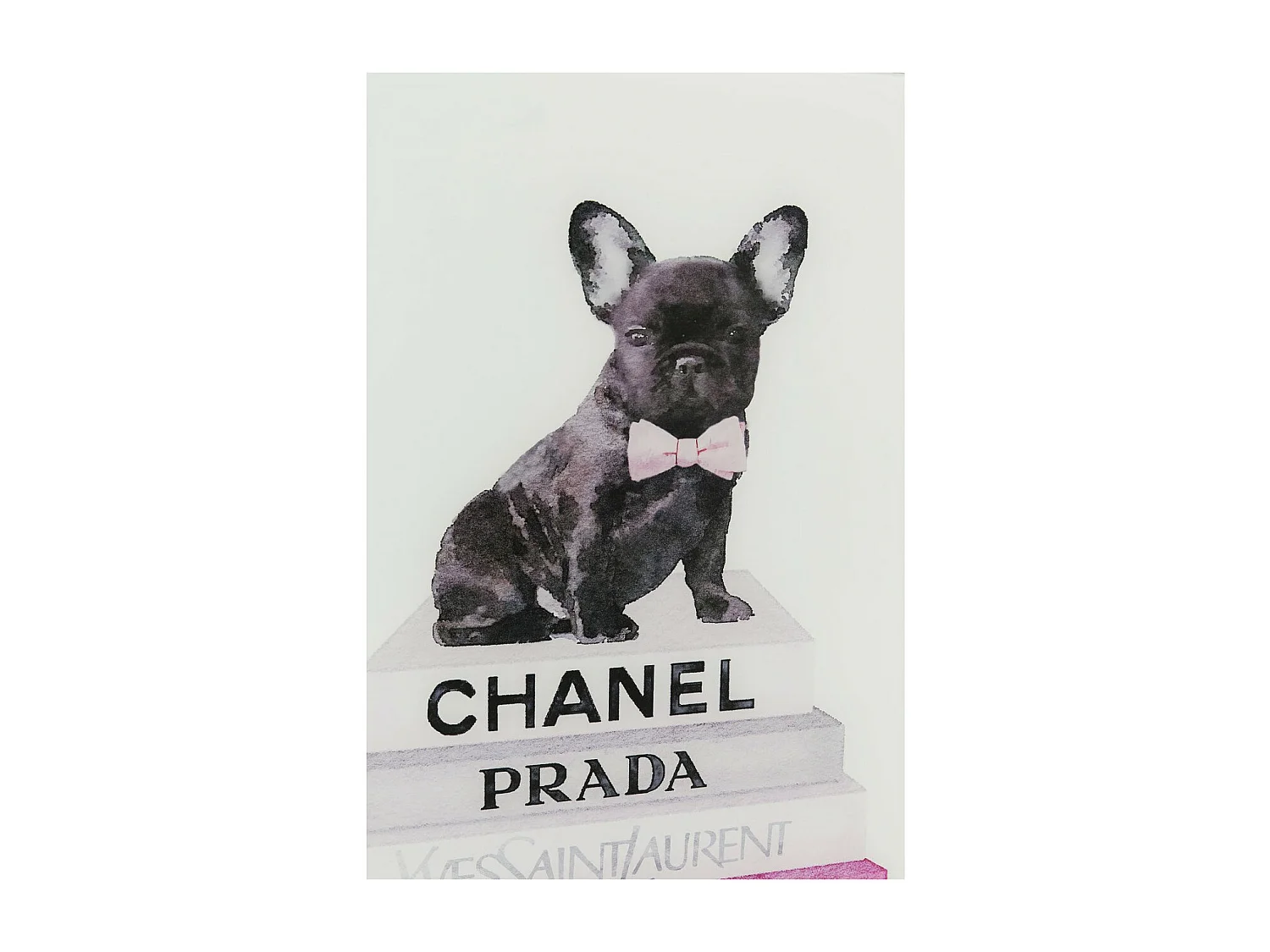 Tableau en verre Fashion Dog 60x80cm