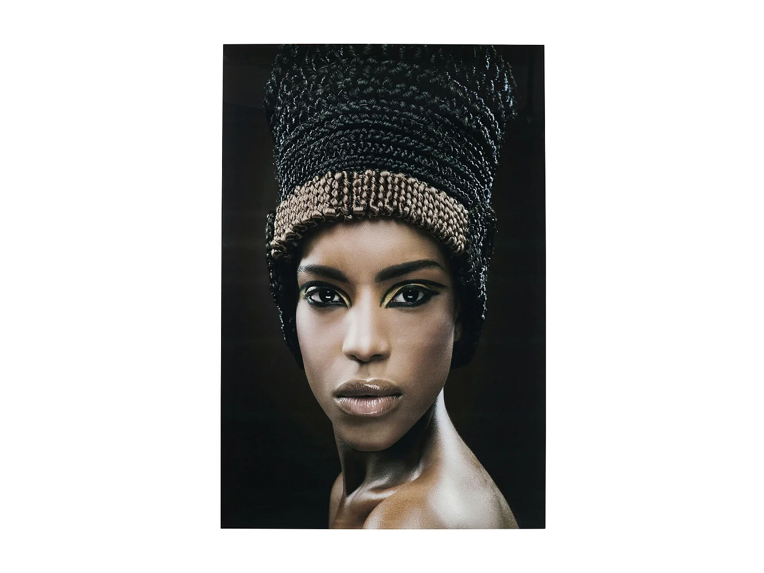 Bild Glas Royal Headdress Face 150x100cm