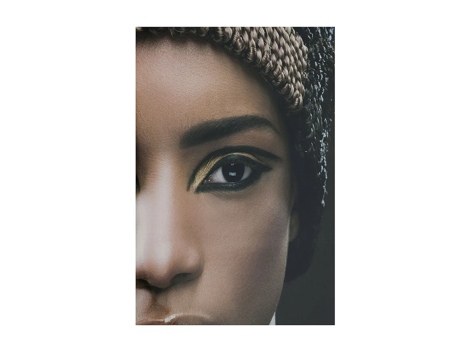 Bild Glas Royal Headdress Face 150x100cm