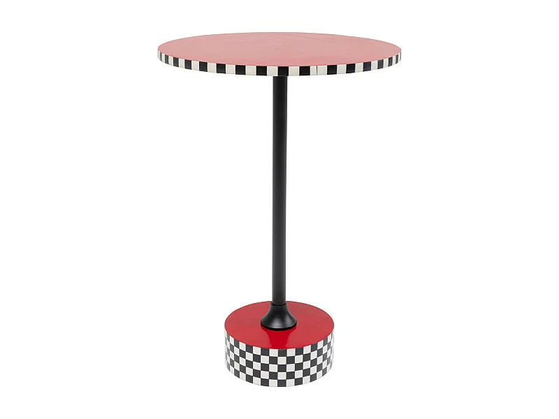 Beistelltisch Domero Checkers Rot Ø40cm