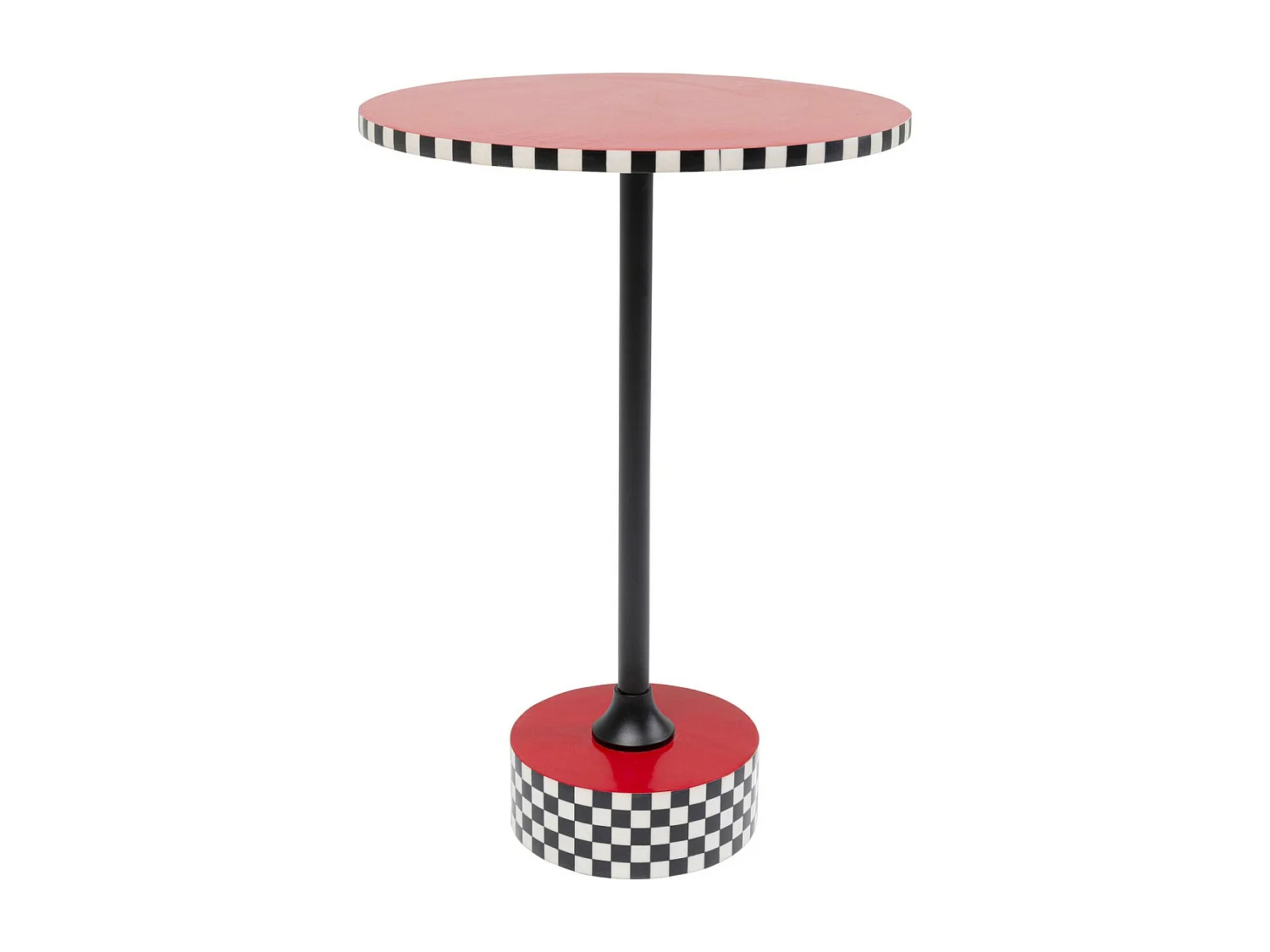 Beistelltisch Domero Checkers Rot Ø40cm
