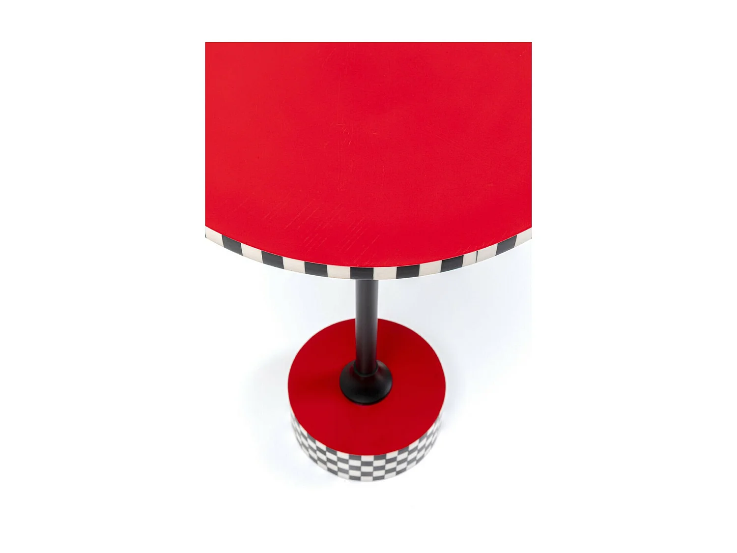 Beistelltisch Domero Checkers Rot Ø40cm