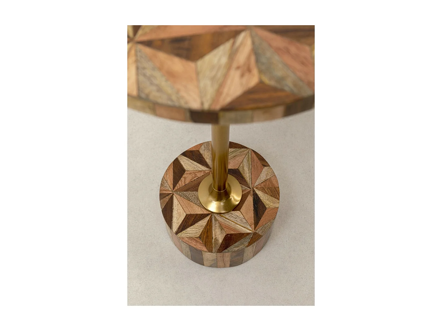 Table d appoint Domero Geo laiton Ø25cm