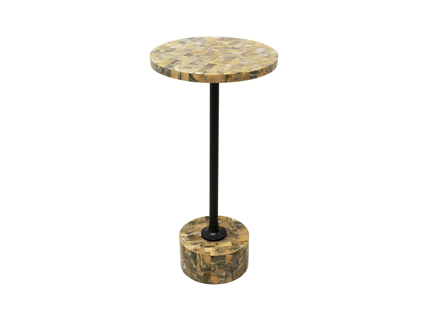 Table d appoint Domero Mosaic gris Ø25cm