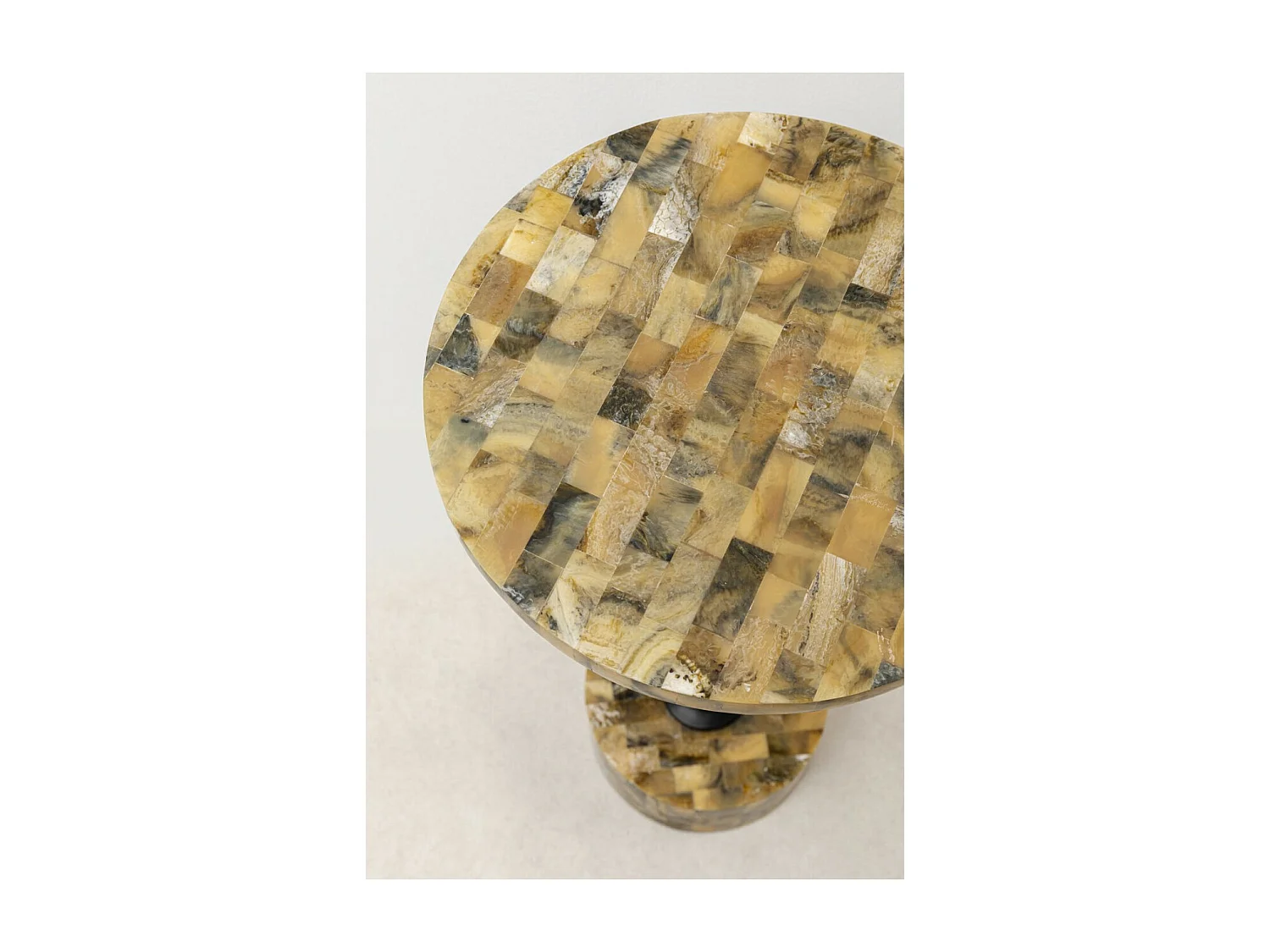 Table d appoint Domero Mosaic gris Ø25cm