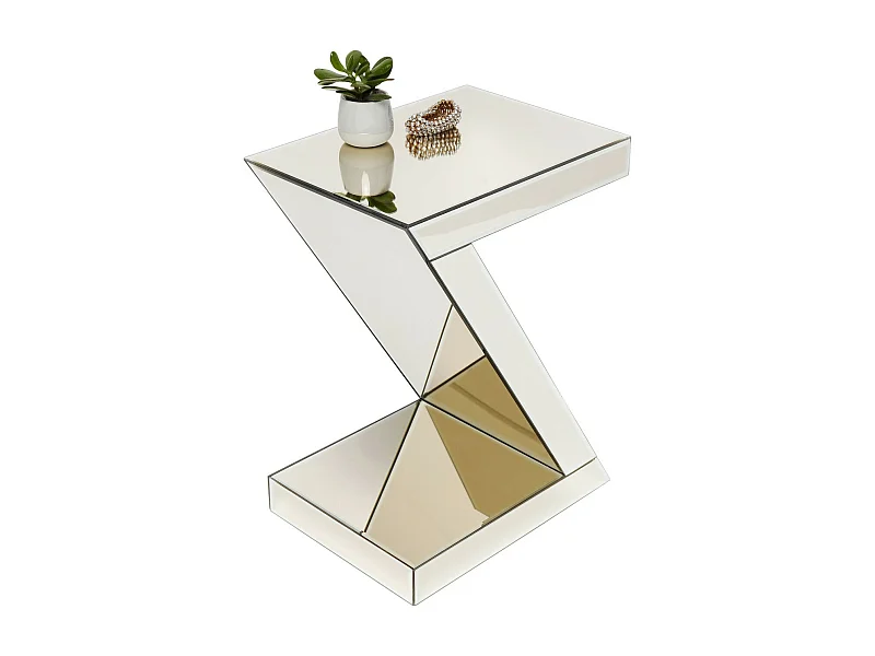 Table d appoint Luxury Z champagne 45x33cm