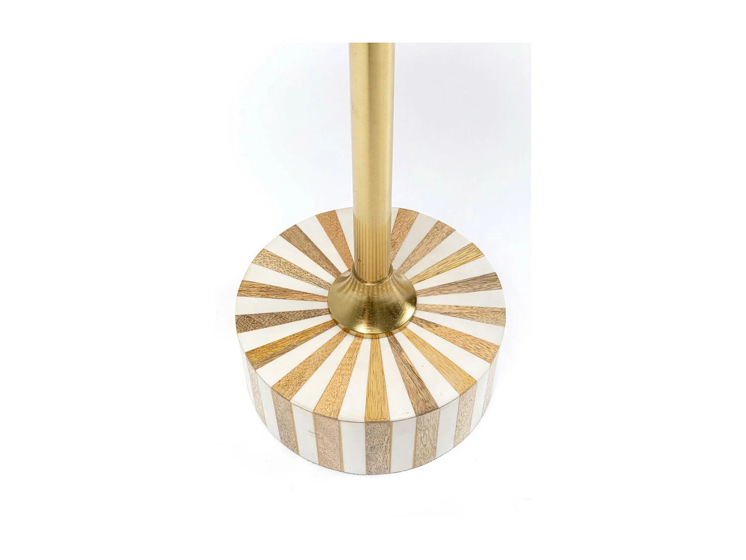 Table d appoint Domero Cirque laiton blanc Ø40cm