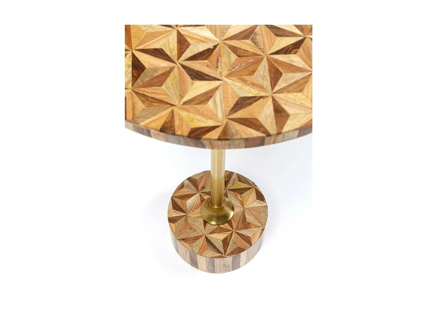 Table d appoint Domero Geo laiton Ø40cm