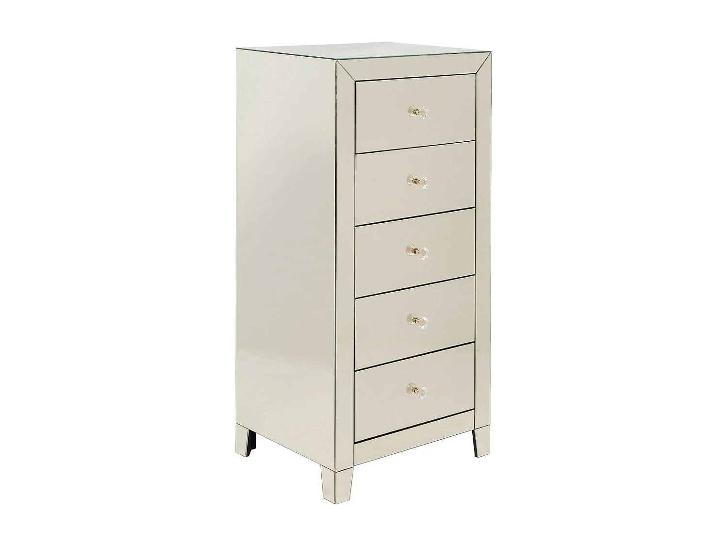 Hochkommode Luxury Champagne 5 Schübe