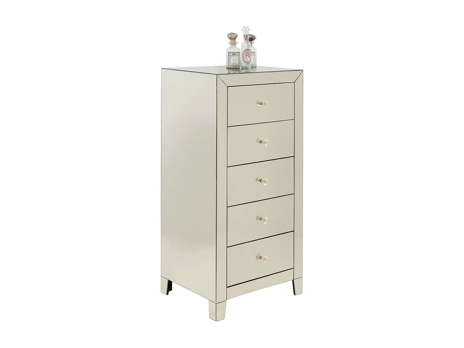 Hochkommode Luxury Champagne 5 Schübe