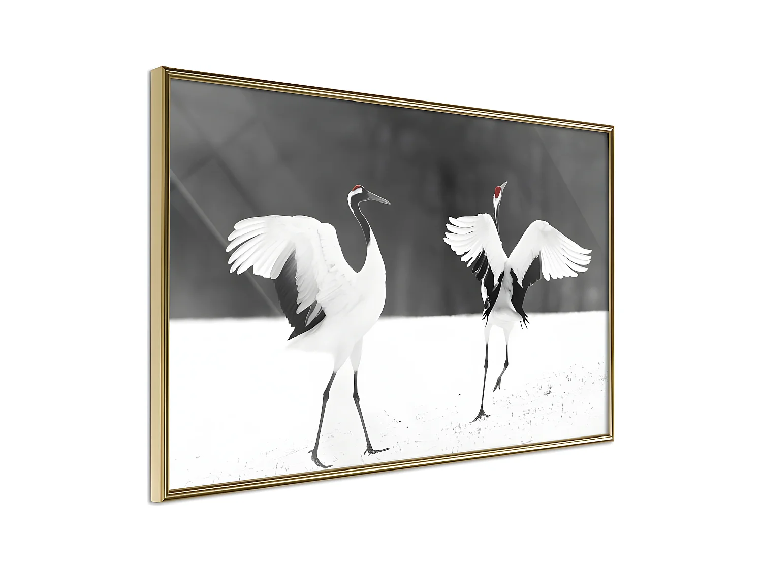 Affiche Murale Encadrée "Bird Date" 30 x 20 cm Or