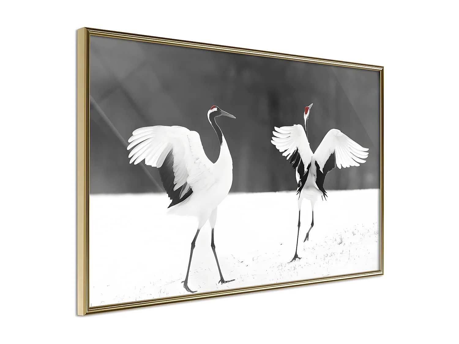 Affiche Murale Encadrée "Bird Date" 30 x 20 cm Or