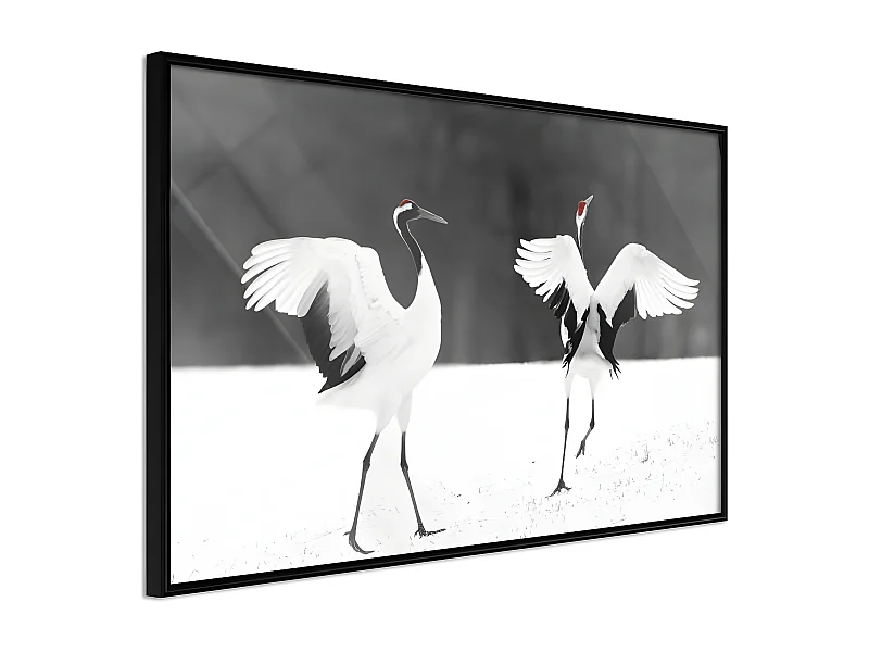 Affiche Murale Encadrée "Bird Date" 45 x 30 cm Noir