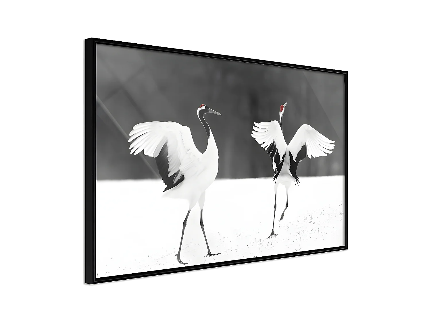 Affiche Murale Encadrée "Bird Date" 90 x 60 cm Noir
