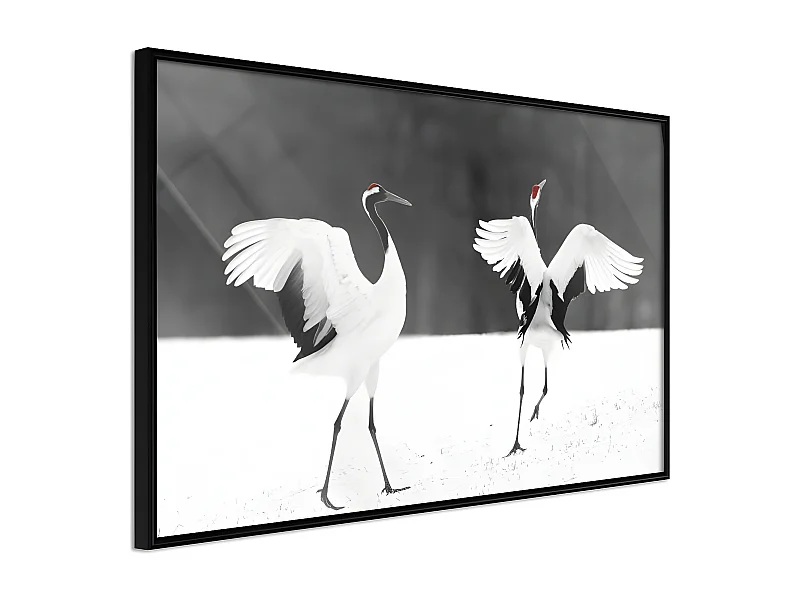 Affiche Murale Encadrée "Bird Date" 90 x 60 cm Noir