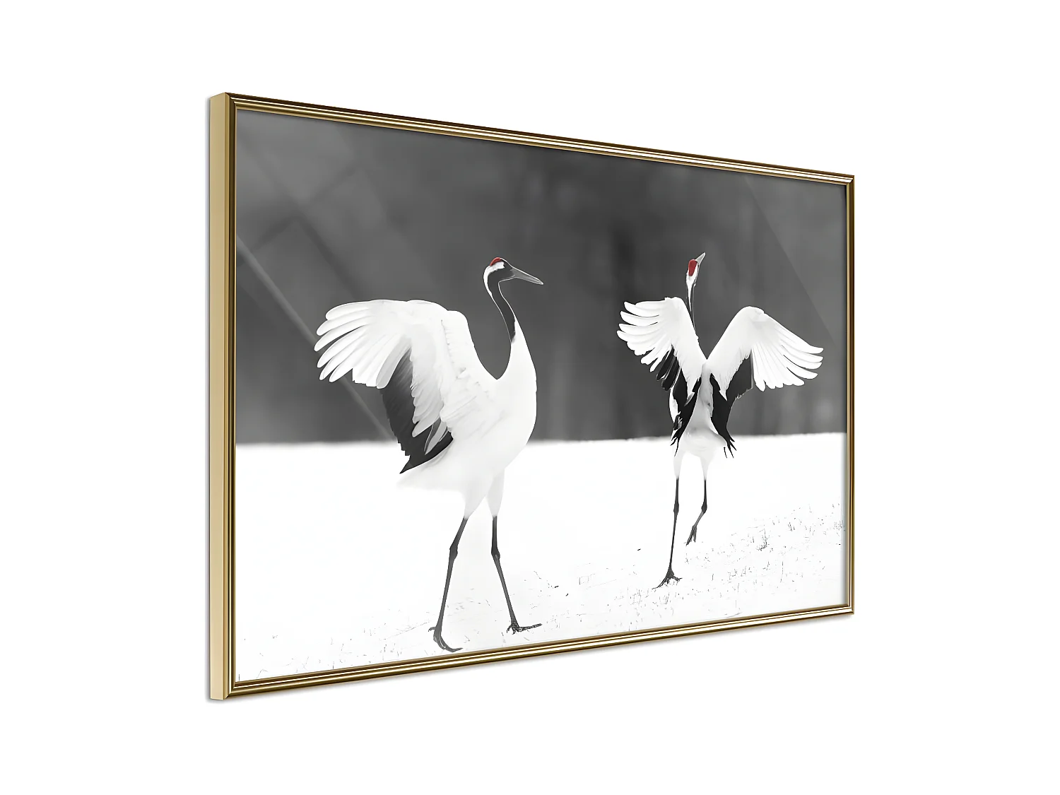 Affiche Murale Encadrée "Bird Date" 60 x 40 cm Or