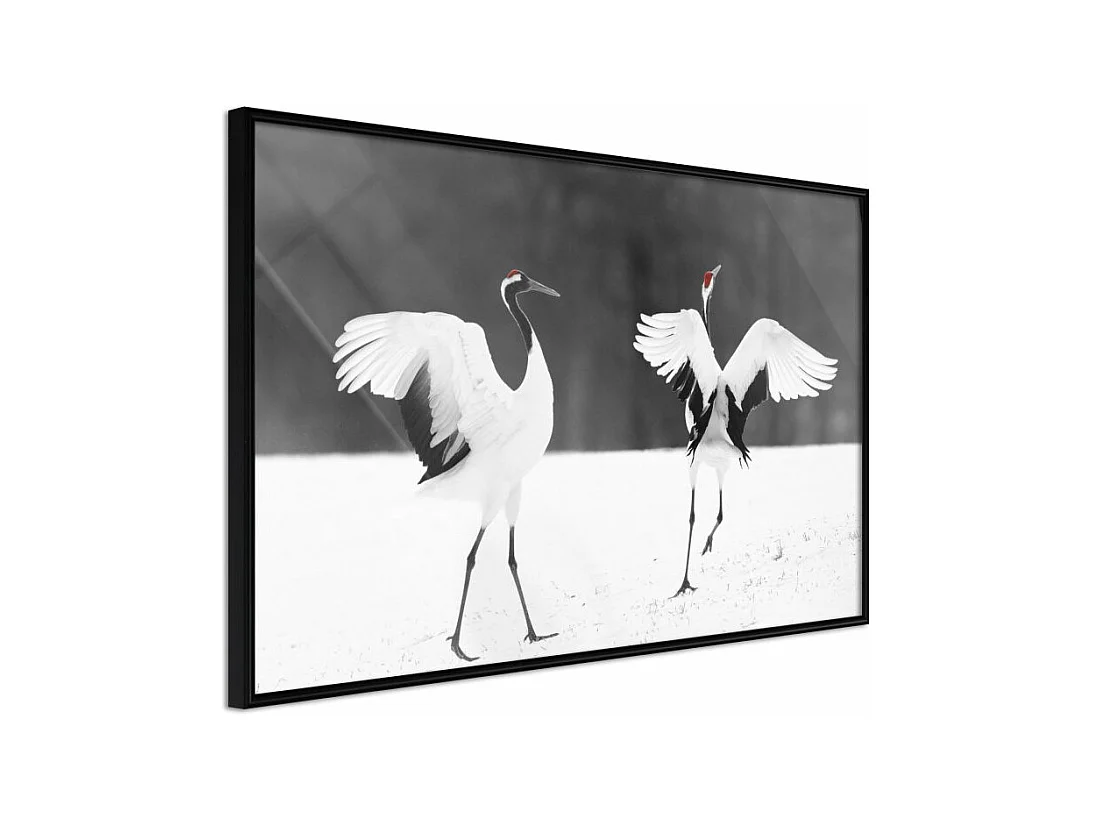 Affiche Murale Encadrée "Bird Date" 30 x 20 cm Noir