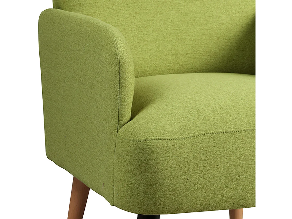 TEODORE - Fauteuil Rembourré Tissu Vert