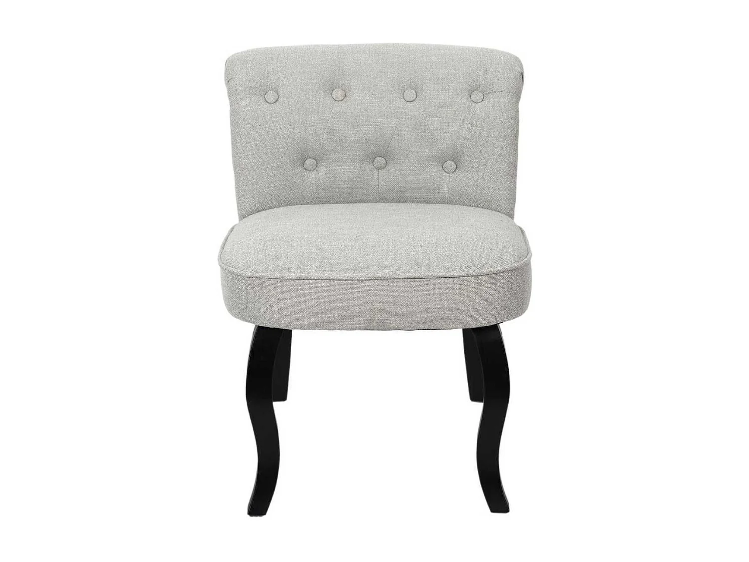 NORA - Fauteuil Avec Dossier Capitonné Coloris Gris Clair