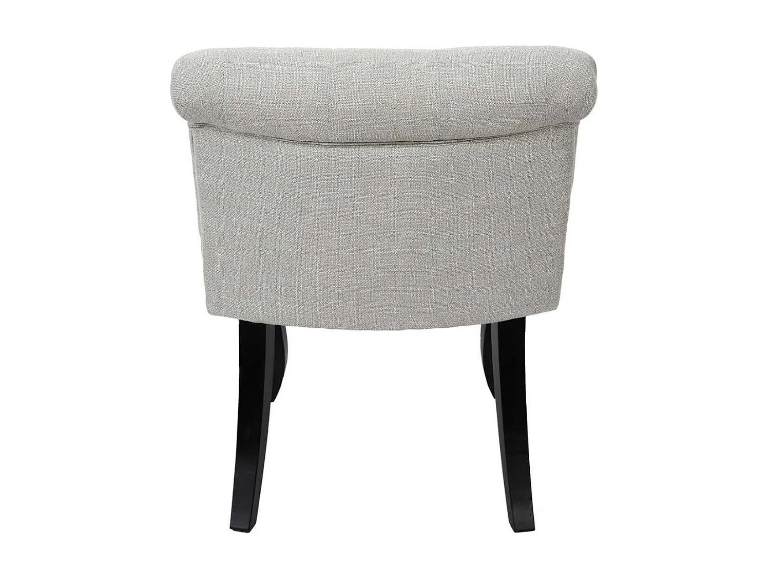 NORA - Fauteuil Avec Dossier Capitonné Coloris Gris Clair