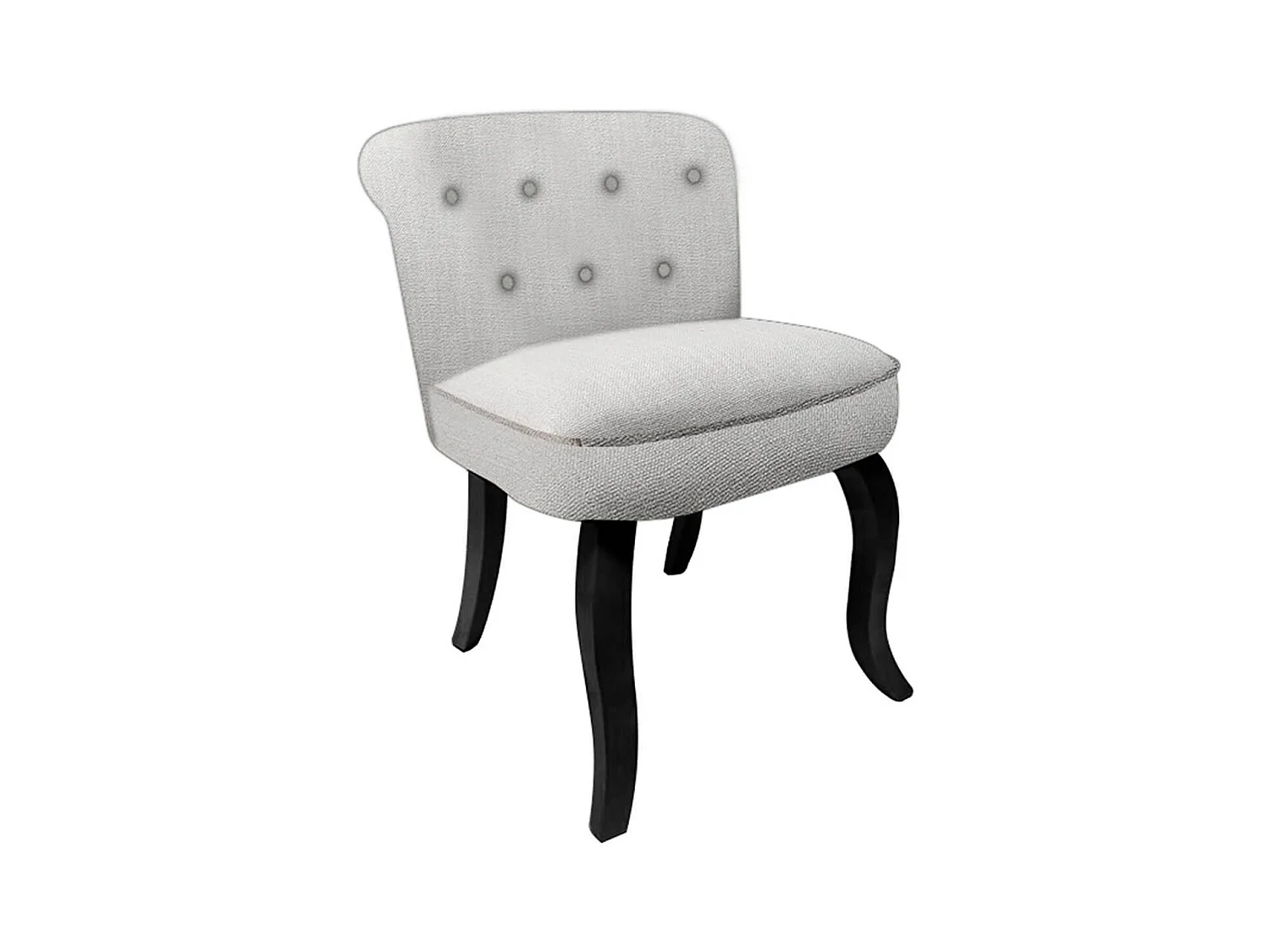 NORA - Fauteuil Avec Dossier Capitonné Coloris Gris Clair