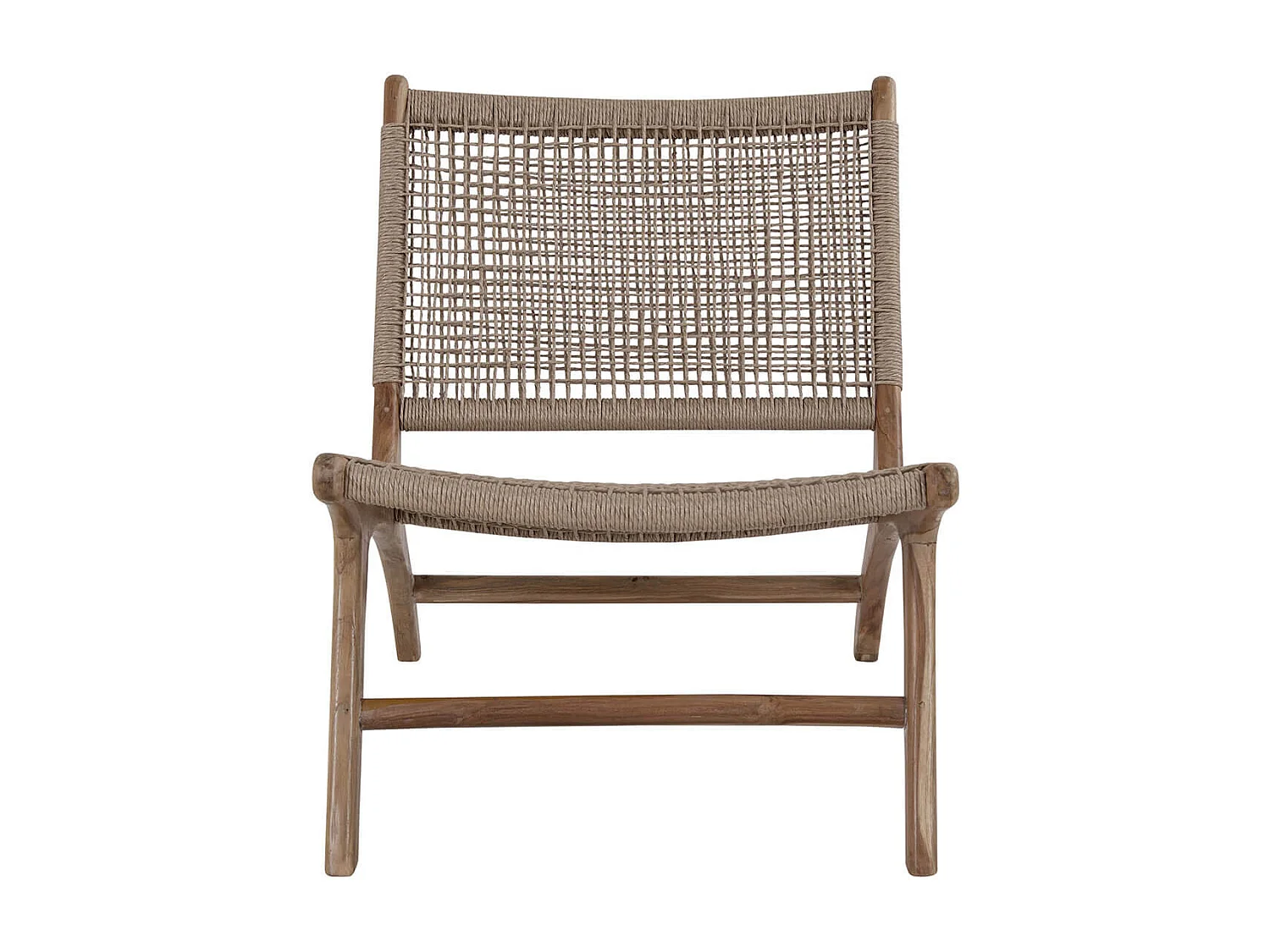 WINDLEY - Fauteuil en Teck Massif et Résine Tressée