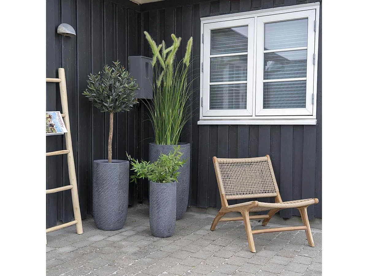 WINDLEY - Fauteuil en Teck Massif et Résine Tressée