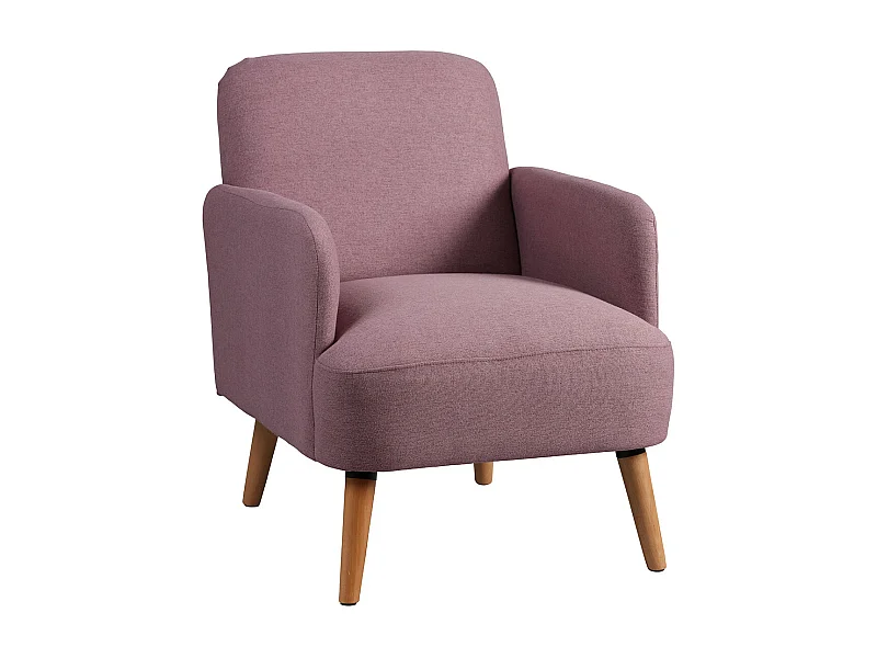 TEODORE - Fauteuil Rembourré Tissu Violet