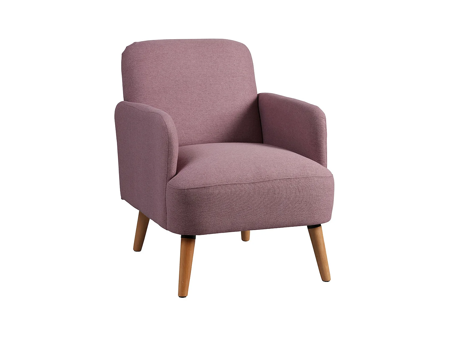 TEODORE - Fauteuil Rembourré Tissu Violet