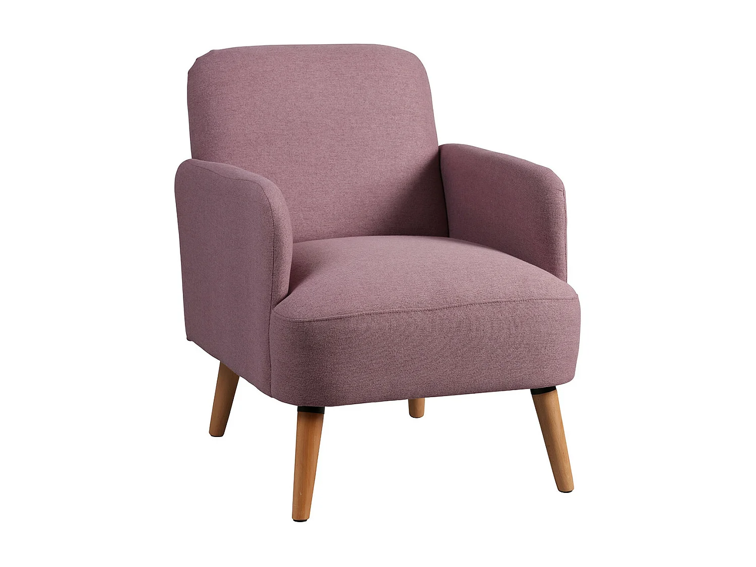 TEODORE - Fauteuil Rembourré Tissu Violet