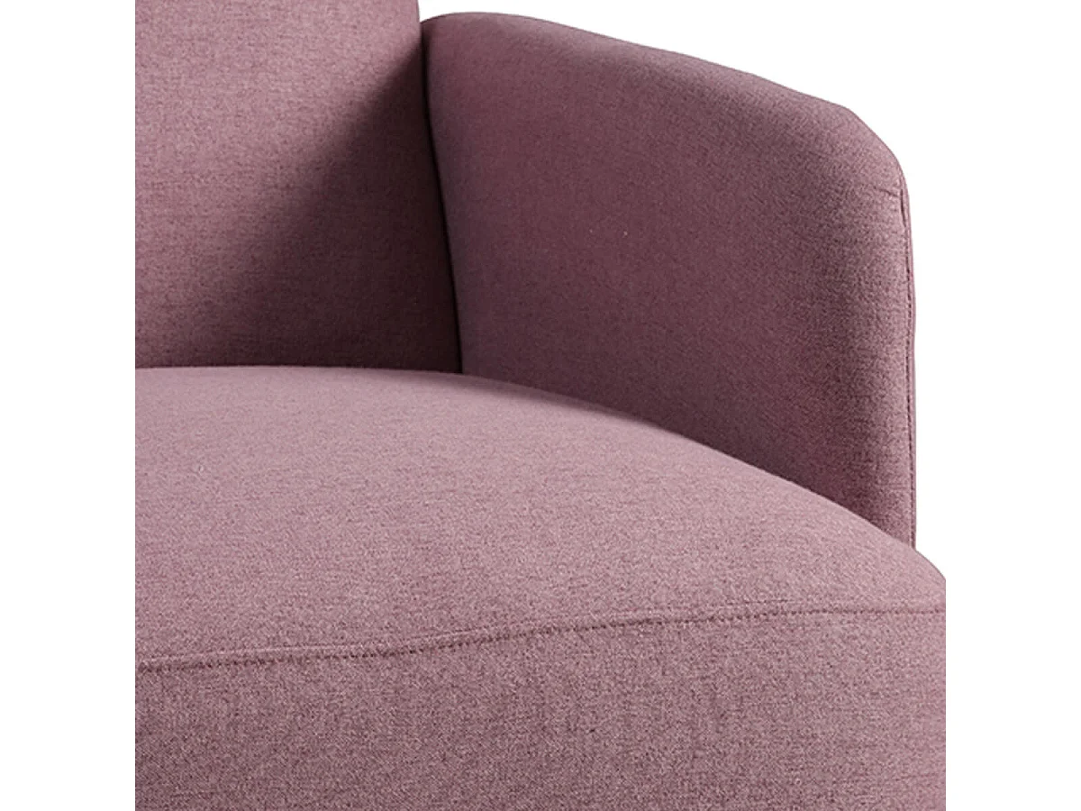 TEODORE - Fauteuil Rembourré Tissu Violet