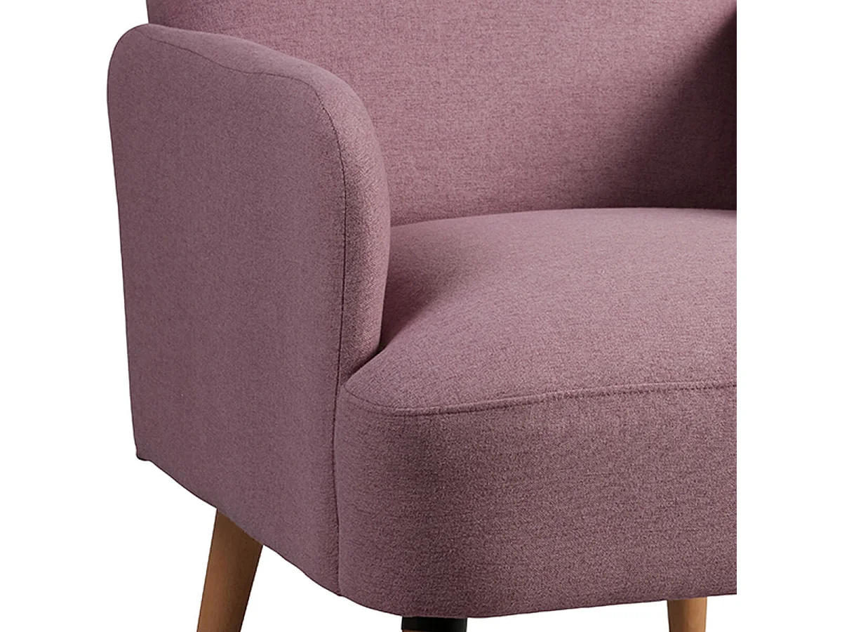 TEODORE - Fauteuil Rembourré Tissu Violet
