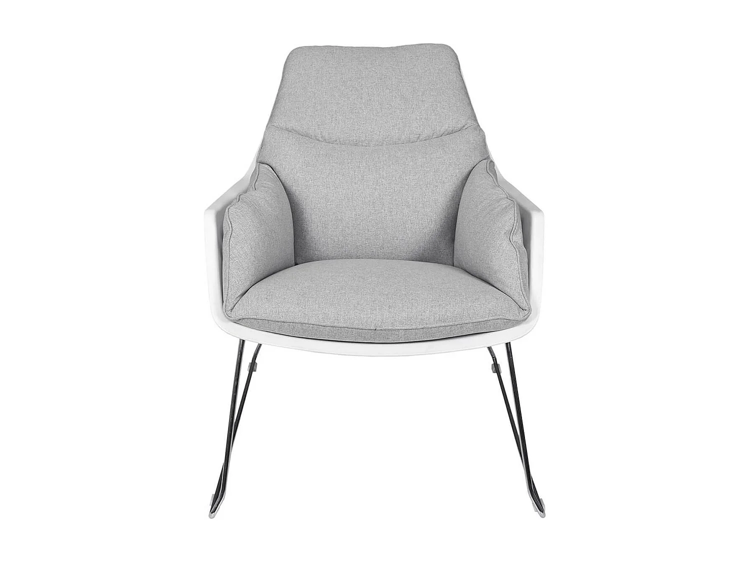 LOUNGE - Fauteuil Incliné Gris Coque Blanche