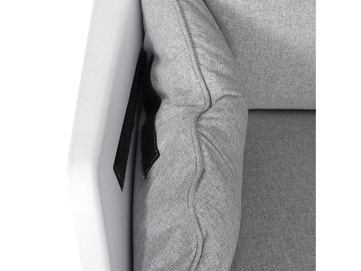 LOUNGE - Fauteuil Incliné Gris Coque Blanche