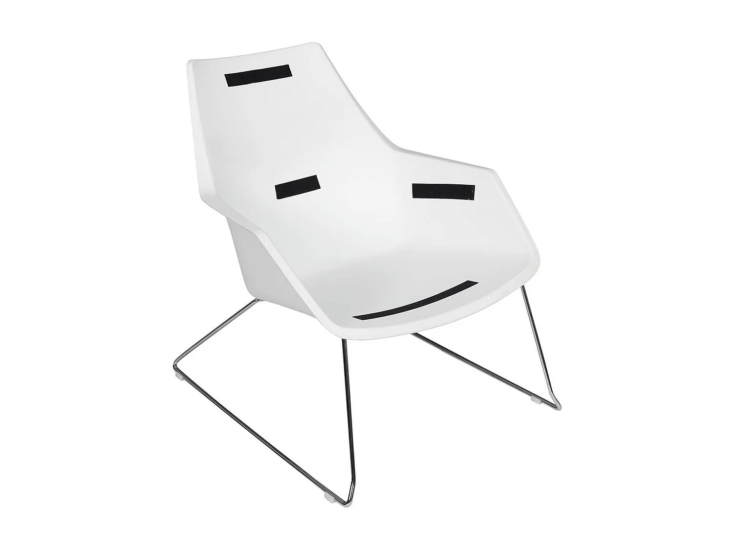 LOUNGE - Fauteuil Incliné Gris Coque Blanche